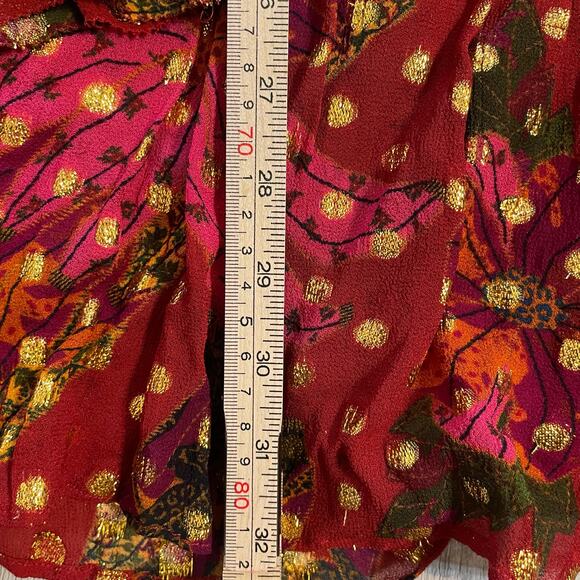 FARM Rio Banana Flowers dress size Large *missing beaded tie* - Picture 16 of 16